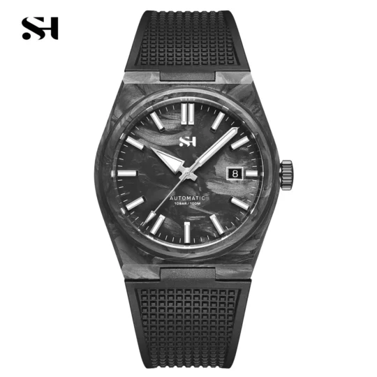 2024 New 40mm Carbon Automatic Watch Luxury 100m Waterproof Diver Watches PT5000 Diver Men Watch - AliExpress 1511